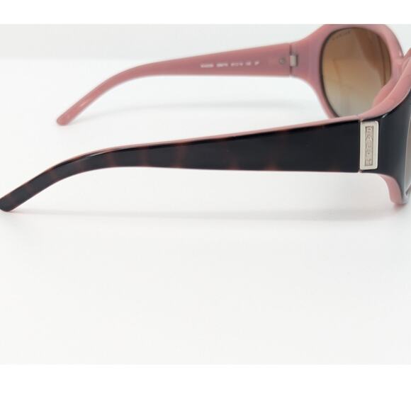 EUC Ralph Lauren Polarized Sunglasses RA5058 599/T5 Pink Frames Brown Gradient - Picture 6 of 10